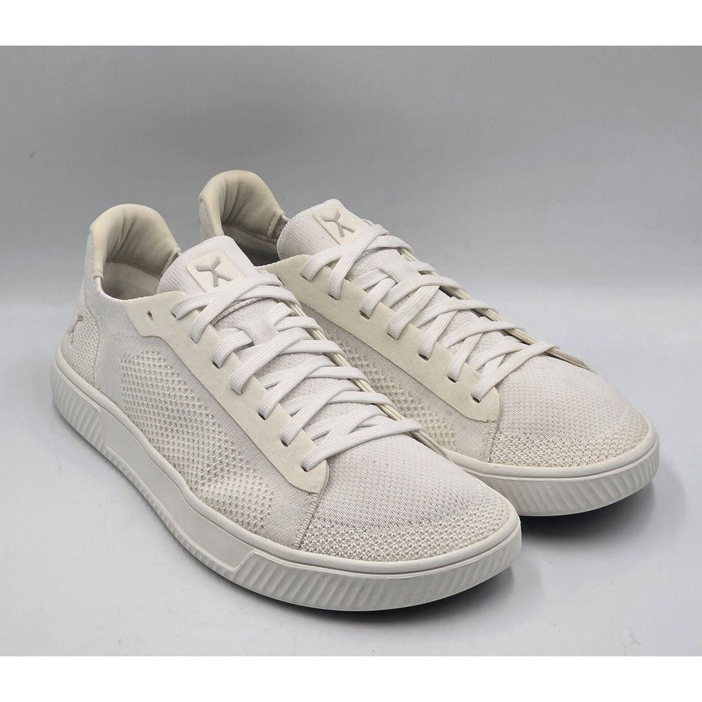Flux Adapt Shoes Mens Size 10 White Knit Low Top Walking Athletic Sneakers